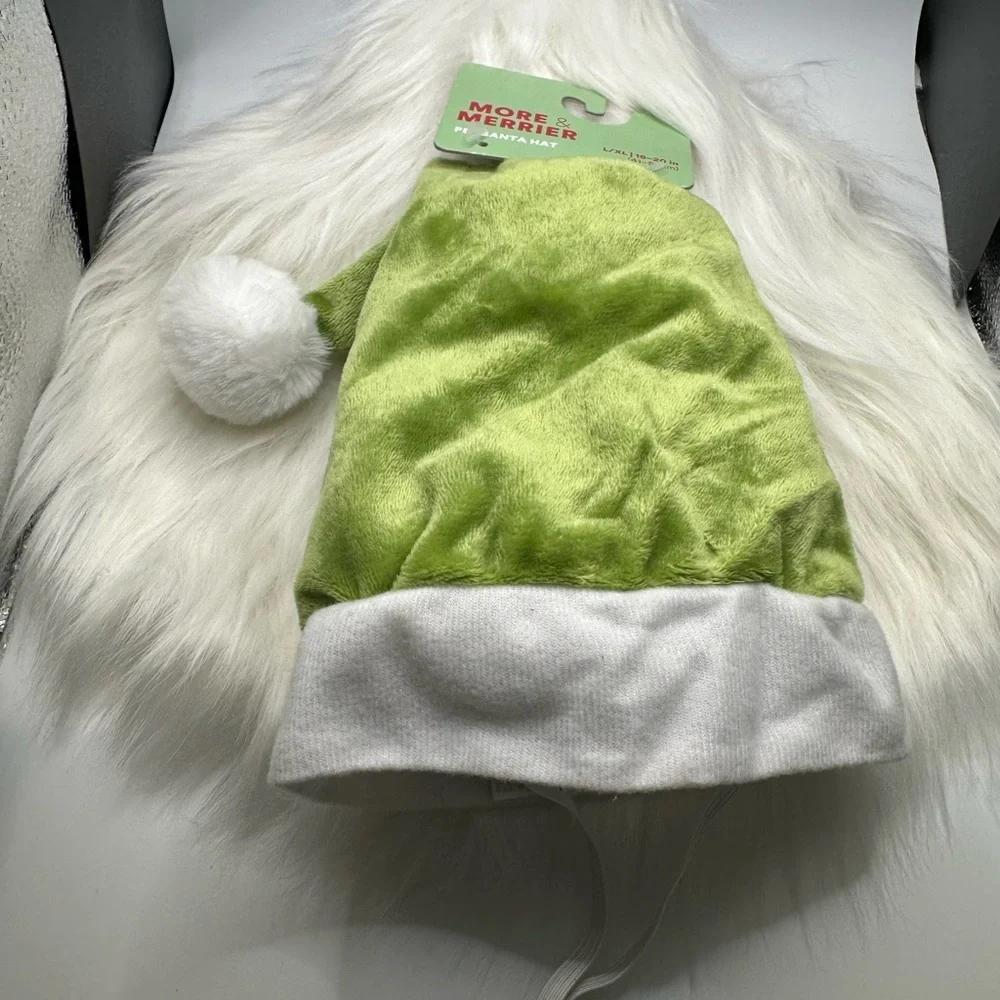 🩷5/$10 Green and White PET Santa Hat